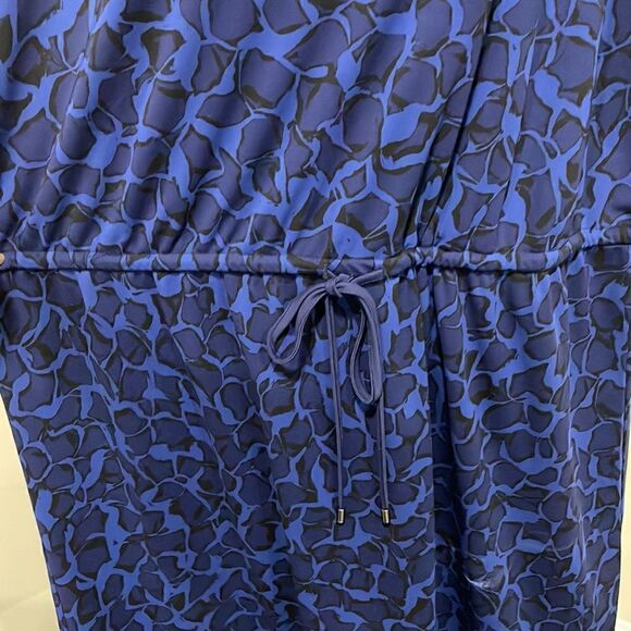 NWOT H by Halston Blue Black Animal Print Dress. Size 2X 22/24 plus - Picture 3 of 8